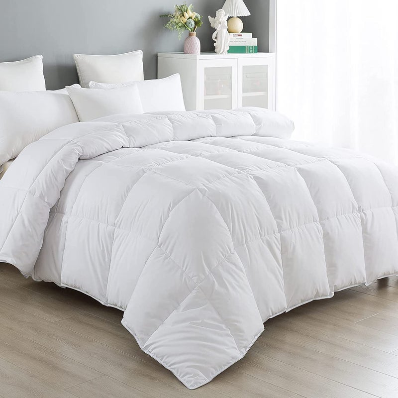 cozy night Cozynight Twin Size Down Alternative Comforter-White Comforters Duvet Insert with Corner Tabs-Breathable Box Stitched Reversible Comforter (68x86 inches) - Image 2